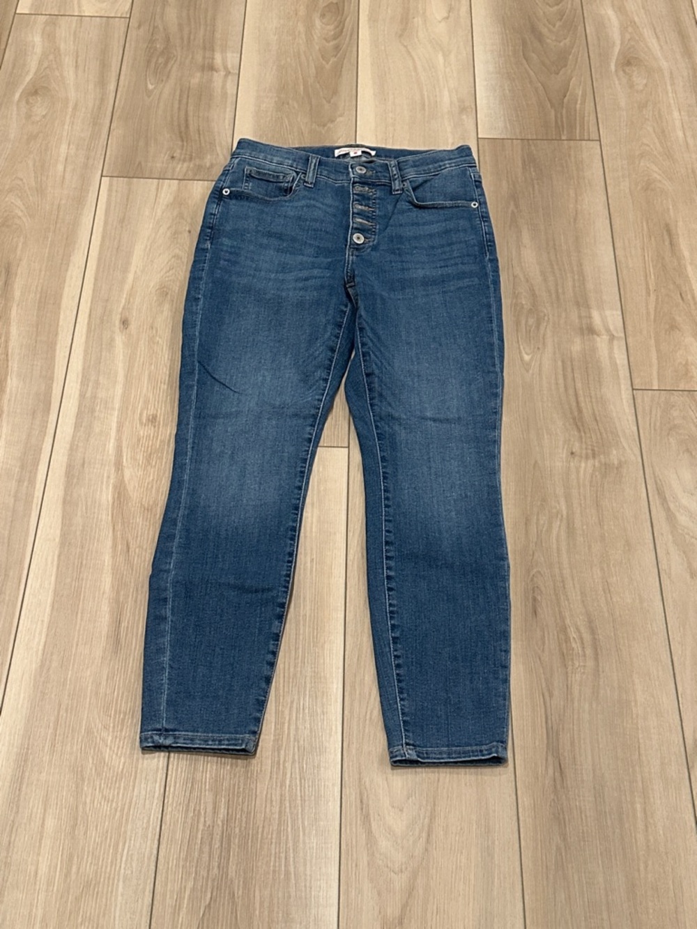 Lucky Brand Classic Button Fly High-Rise Skinny Women's Blue Jeans Size 6 28 EUC